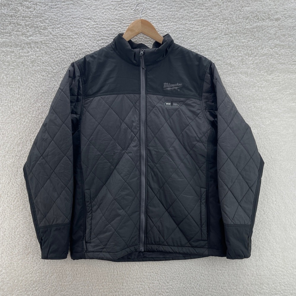 Milwaukee M12 Jacket Mens L Black Heated Quilted Workwear NO BATTERY Outdoor